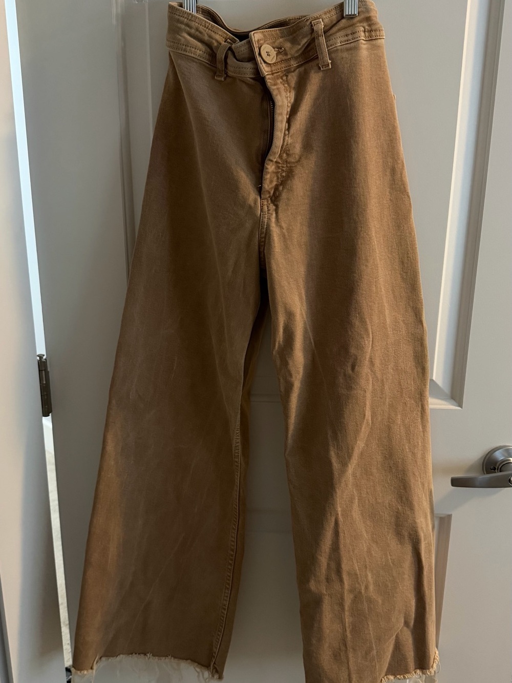 Zara Wide-Leg Jeans in Camel Brown - Picture 3 of 4
